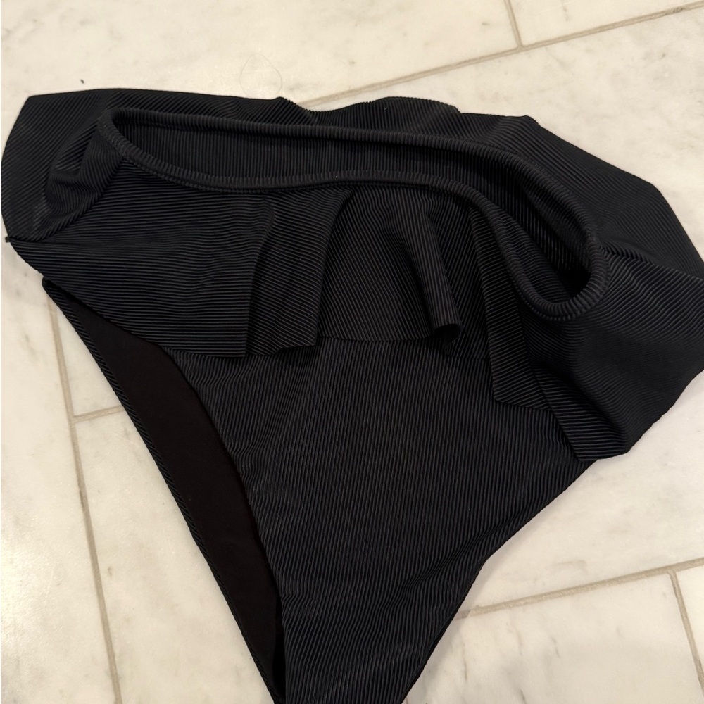 Black Striped Swimsuit Bottom